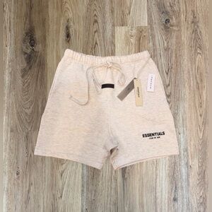 Fear Of God Essentials Light Oatmeal Sweat Shorts
